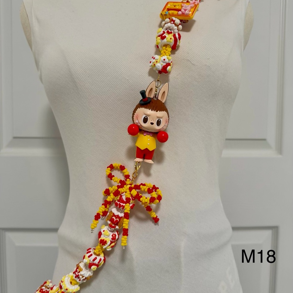Handmade Crossbody Phone Strap with Figure Toy adjustable for Phone Lanyard,Bag